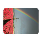 虹、チューリップ、風車の垂直磁石 マグネット (横)