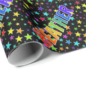 虹 ファーストネーム "ヘザー" + 星 ラッピングペーパー (ロールコーナー)