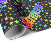 虹 ファーストネーム "KATHRYN" + 星 ラッピングペーパー (ロールコーナー)