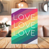 虹 | ラブ ラブ ラブ モダン おしゃれ LGBTQIA カード