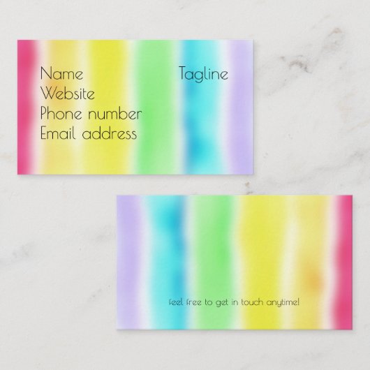 虹 名刺 (正面/裏面)