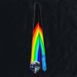 虹、地球、愛あなた/プラネットと平等 ネクタイ<br><div class="desc">Office Ties:文字"愛あなた"と虹と惑星の地球 – 金カジュアル曜日、環境、平等。文字は簡単にカスタマイズできる</div>