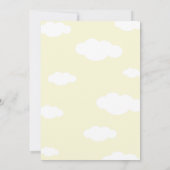 虹、太陽と雲キッドの誕生日イエロー 招待状 (裏面)