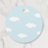 虹、太陽、雲キッドの誕生日パーティー フェイバータグ (裏面)