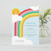 虹、太陽、雲キッドの誕生日パーティー 招待状 (スタンド正面)