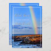 虹、希望、幸せ結婚のブライダルシャワー 招待状 (正面/裏面)