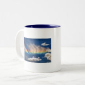 虹、平静の祈りの言葉 ツートーンマグカップ (正面左)