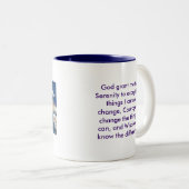 虹、平静の祈りの言葉 ツートーンマグカップ (正面右)