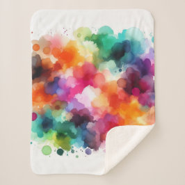 虹:抽象芸術水彩の爆発 シェルパブランケット