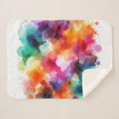 虹：抽象芸術水彩の爆発 シェルパブランケット (正面(横))