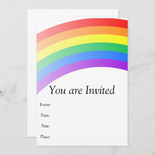 虹 招待状 (正面/裏面)