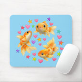 虹 星 かわいい 金魚 ペット マウスパッド (マウス)