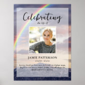 虹　生命の自然　祭り　写真　葬儀 ポスター (正面)