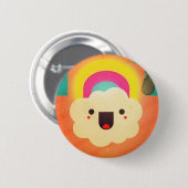 虹 缶バッジ (正面&裏面)