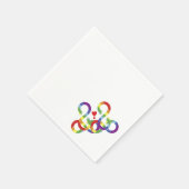 虹、色付き手 スタンダードカクテルナプキン (角)