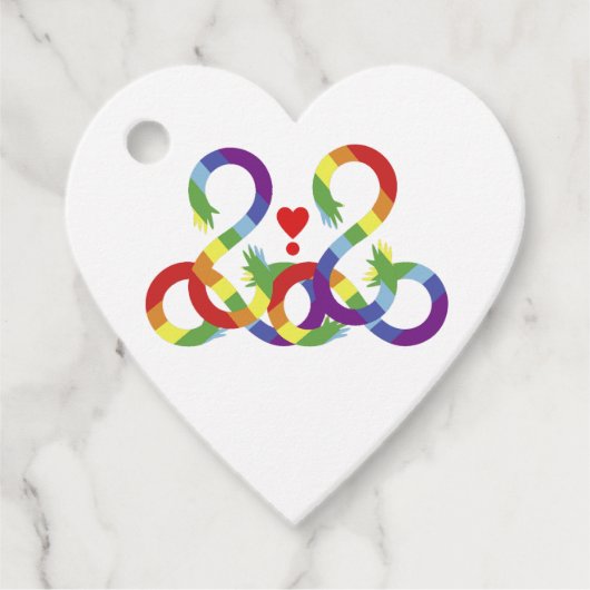 虹、色付き手 フェイバータグ (正面)