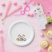 虹、色付き手 ペーパープレート (パーティー)