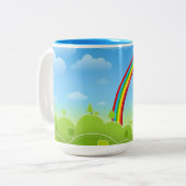 虹_色数々のの ツートーンマグカップ (正面左)