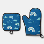 虹 鍋つかみ&鍋敷きセット (正面)