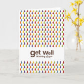 虹|雨|はあなたの健康な考えることを得ます カード (黄色い花)