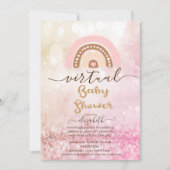 虹、雲の星《写真》ぼけ味仮想赤ちゃんシャワー 招待状 (正面)