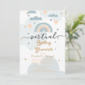 虹、雲星仮想ベビーシャワー 招待状 (スタンド正面)