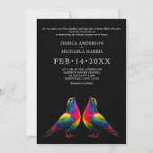 虹🌈 LGBTQ プロミスの鳩 招待状 (正面)