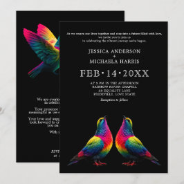 虹🌈 LGBTQ プロミスの鳩 招待状