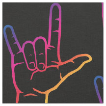 虹ASL I愛パターン（の模様が）あるな生地