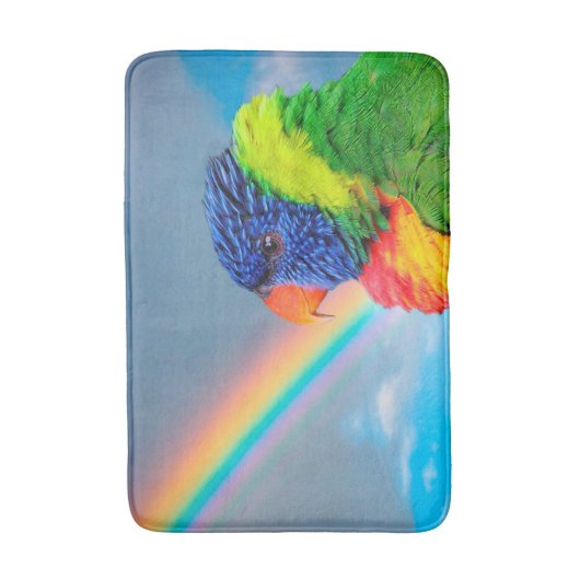 虹Lorikeet バスマット (正面縦)