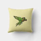 虹Lorikeet (Trichoglossusのhaematodus) クッション (裏面)