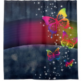 虹nの蝶 シャワーカーテン (正面)