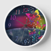 虹nの蝶 壁時計 (正面)