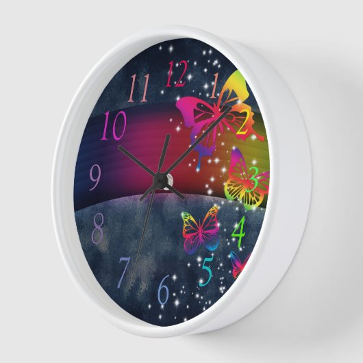 虹nの蝶 壁時計 (傾斜)