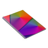 虹Origami -インディゴ及びマゼンタの渦巻 ノートブック (右側)