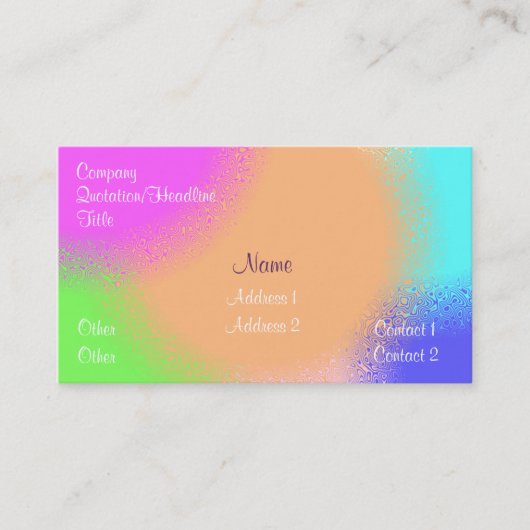 虹Sherbert 名刺 (正面)