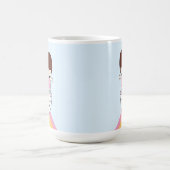 虹wのマシュマロのマグの漫画の女の子 コーヒーマグカップ (中央)