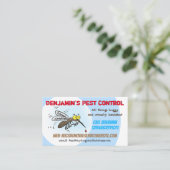 蚊おもしろい害防除業 名刺 (スタンド正面)