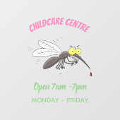 蚊おもしろい虫漫画イラストレーション ウィンドウサイン (シート)