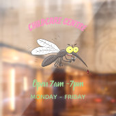 蚊おもしろい虫漫画イラストレーション ウィンドウサイン (シート2)