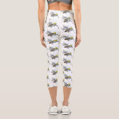 蚊おもしろい虫漫画イラストレーション カプリレギンス (裏面)