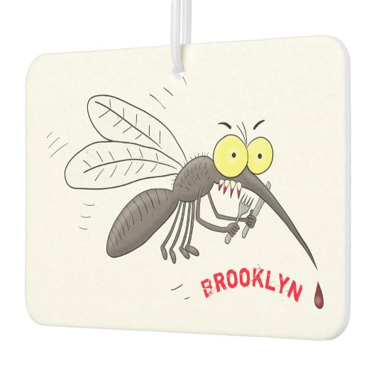 蚊おもしろい虫漫画イラストレーション カーエアーフレッシュナー (左)