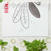 蚊おもしろい虫漫画イラストレーション キッチンタオル (折り畳み)