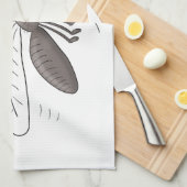 蚊おもしろい虫漫画イラストレーション キッチンタオル (四つ折り)