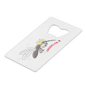 蚊おもしろい虫漫画イラストレーション クレジットカード栓抜き (正面アングル)