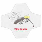 蚊おもしろい虫漫画イラストレーション サッカーボール (フラット)