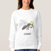 蚊おもしろい虫漫画イラストレーション スウェットシャツ (正面)