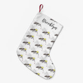 蚊おもしろい虫漫画イラストレーション スモールクリスマスストッキング (正面 (吊り時))