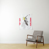 蚊おもしろい虫漫画イラストレーション タペストリー (インサイチュ)