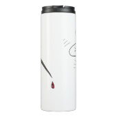 蚊おもしろい虫漫画イラストレーション タンブラー (裏面)